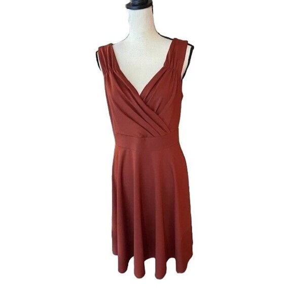Grace Karin New Rust Colored Sleeveless Dress with Hidden Back Zipper Size Large - Picture 1 of 3